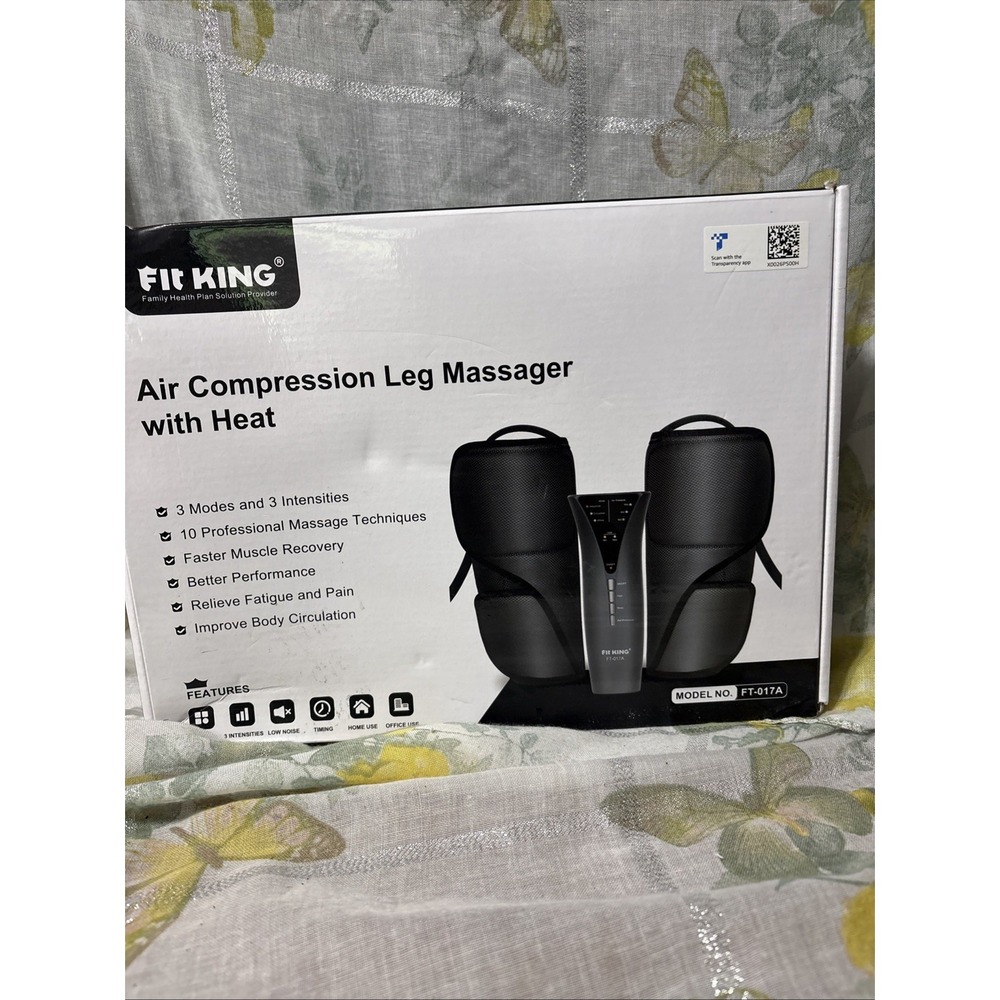 Fit King Air Compression Leg Massager FT009A Black Cordless Handheld